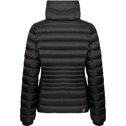 معطف بياقة عالية من الريش بلون بوربورا