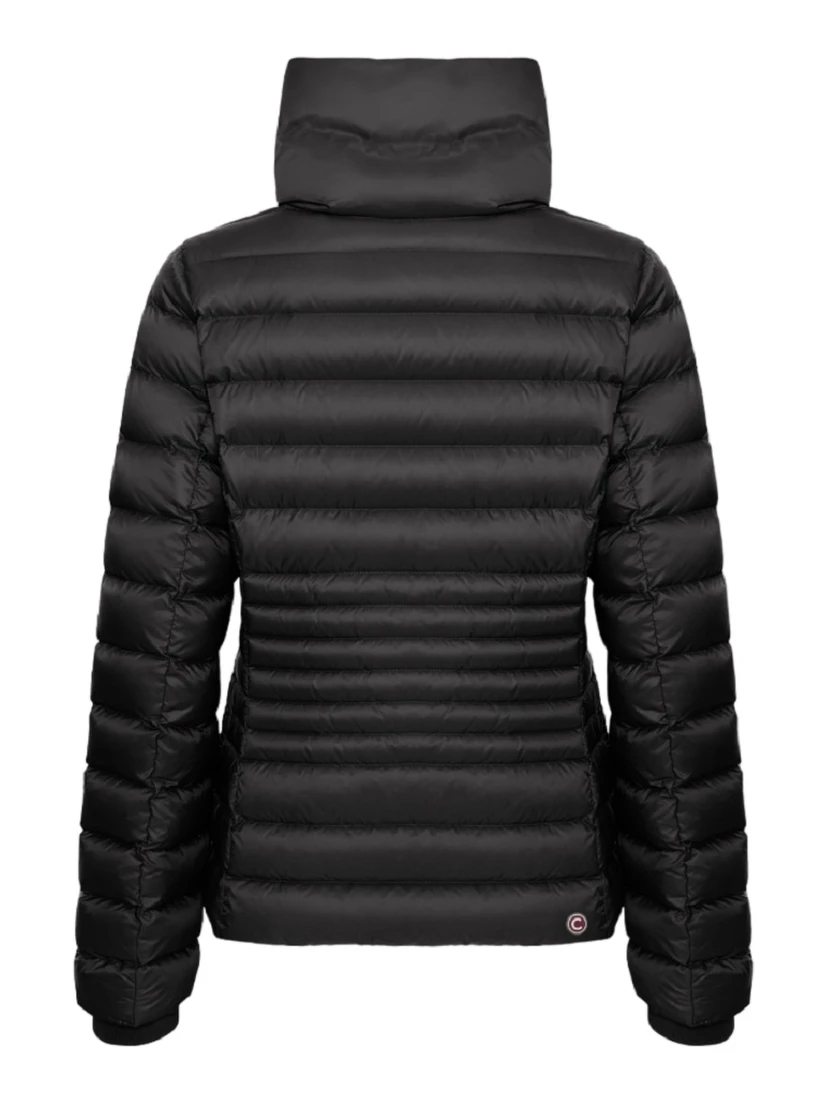Funnel Neck Down Coat In Porpora