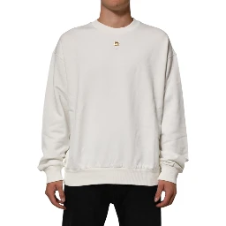 White DG Logo Crew Neck Sweatshirt Sweater