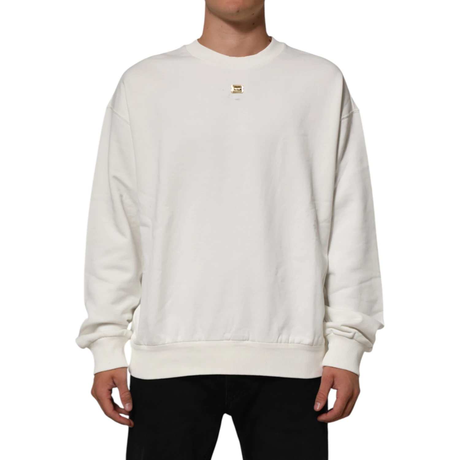 White DG Logo Crew Neck Sweatshirt Sweater