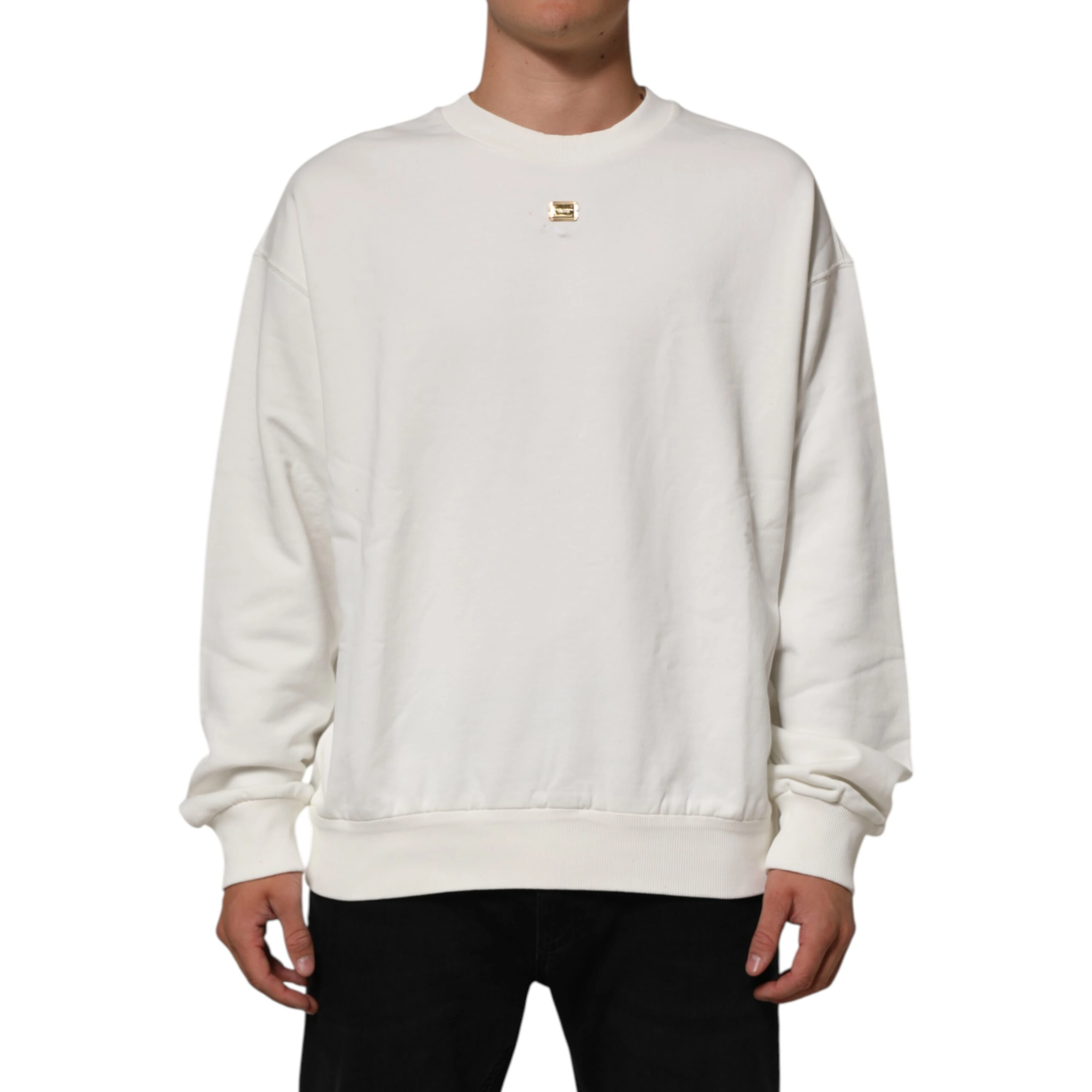White DG Logo Crew Neck Sweatshirt Sweater