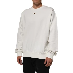 White DG Logo Crew Neck Sweatshirt Sweater