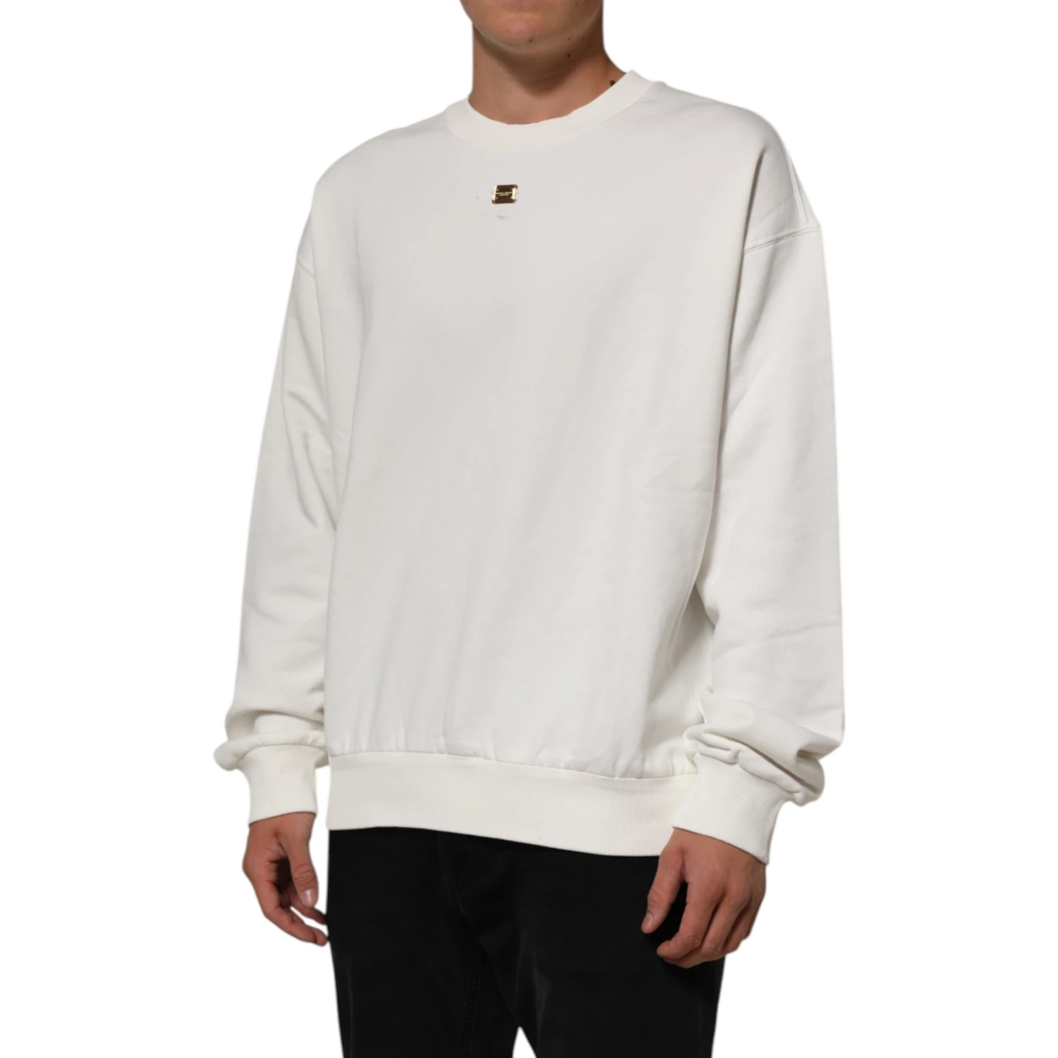 White DG Logo Crew Neck Sweatshirt Sweater