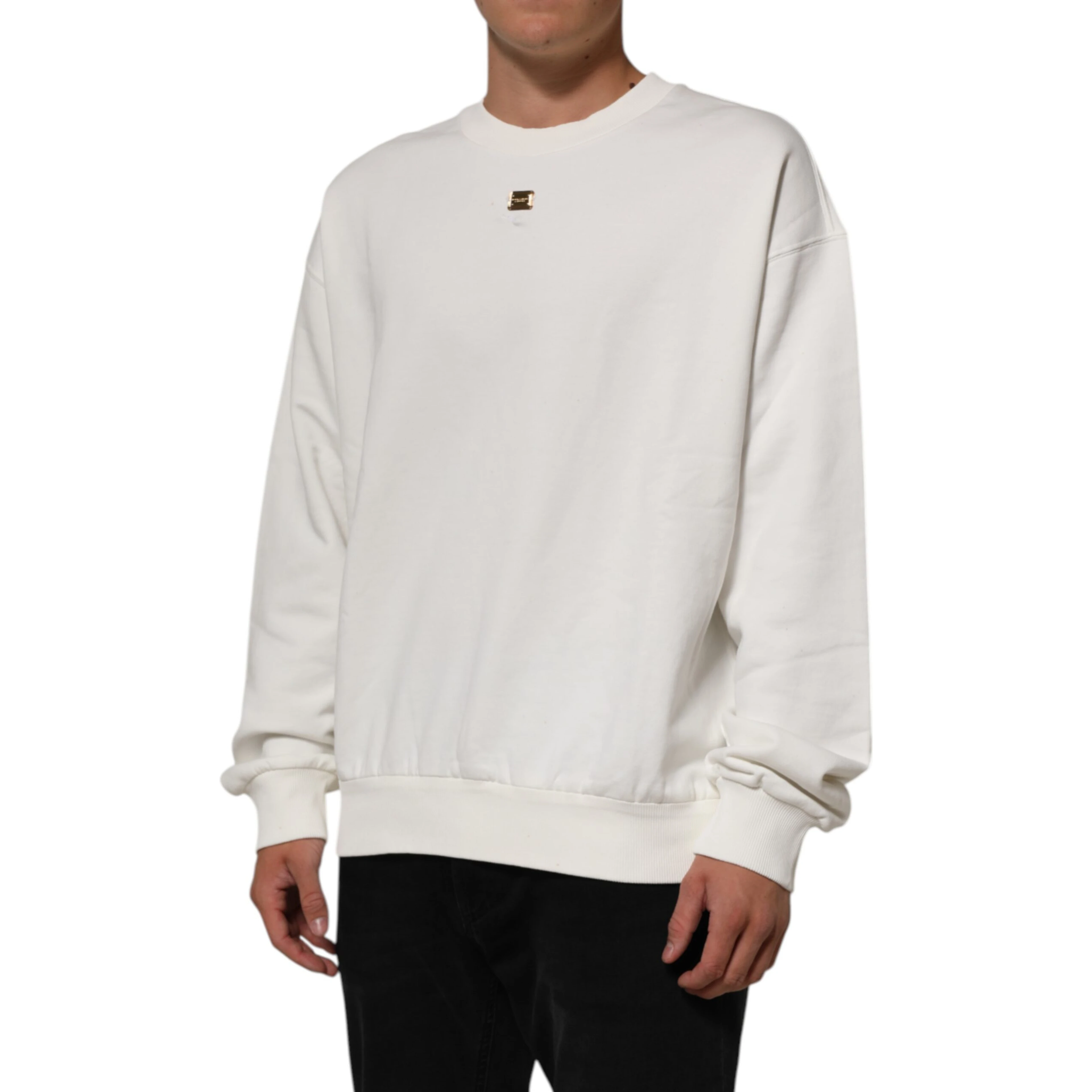 White DG Logo Crew Neck Sweatshirt Sweater