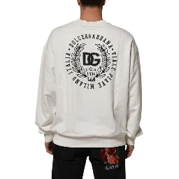 White DG Logo Crew Neck Sweatshirt Sweater