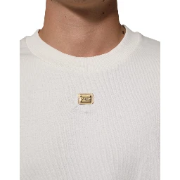 White DG Logo Crew Neck Sweatshirt Sweater