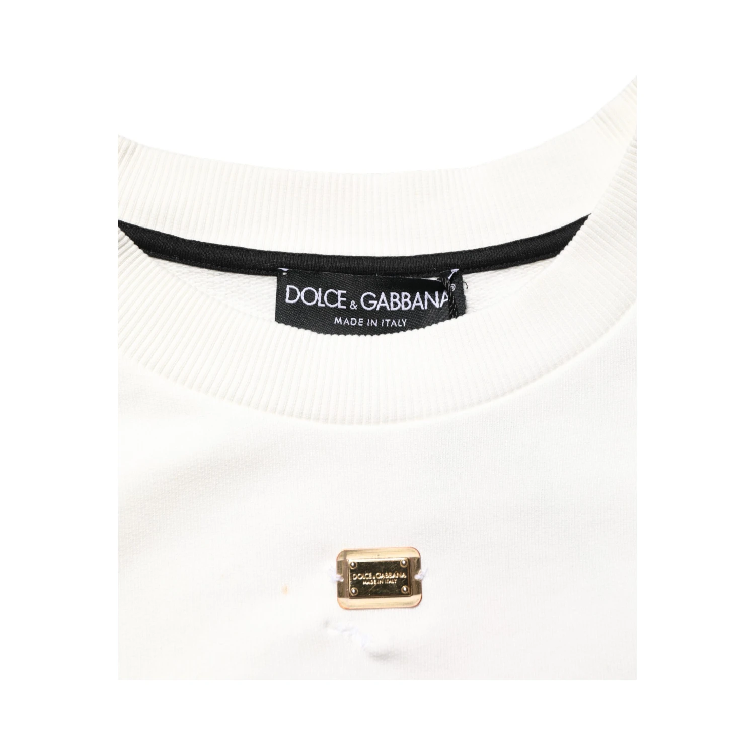 White DG Logo Crew Neck Sweatshirt Sweater