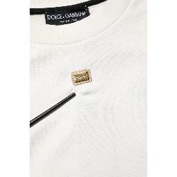 White DG Logo Crew Neck Sweatshirt Sweater