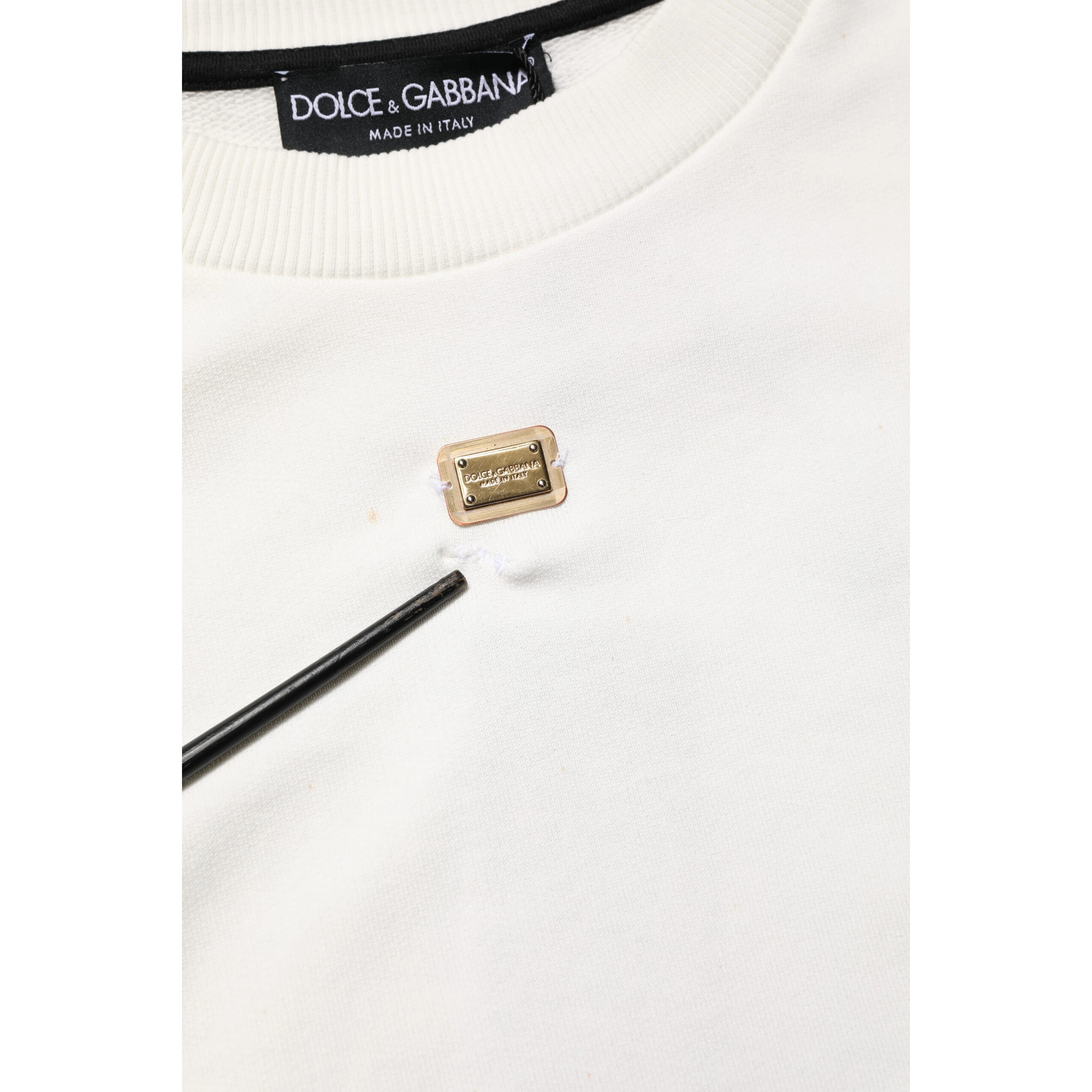 White DG Logo Crew Neck Sweatshirt Sweater