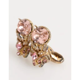 Gold Tone 925 Sterling Silver Crystal Accessory Cufflinks