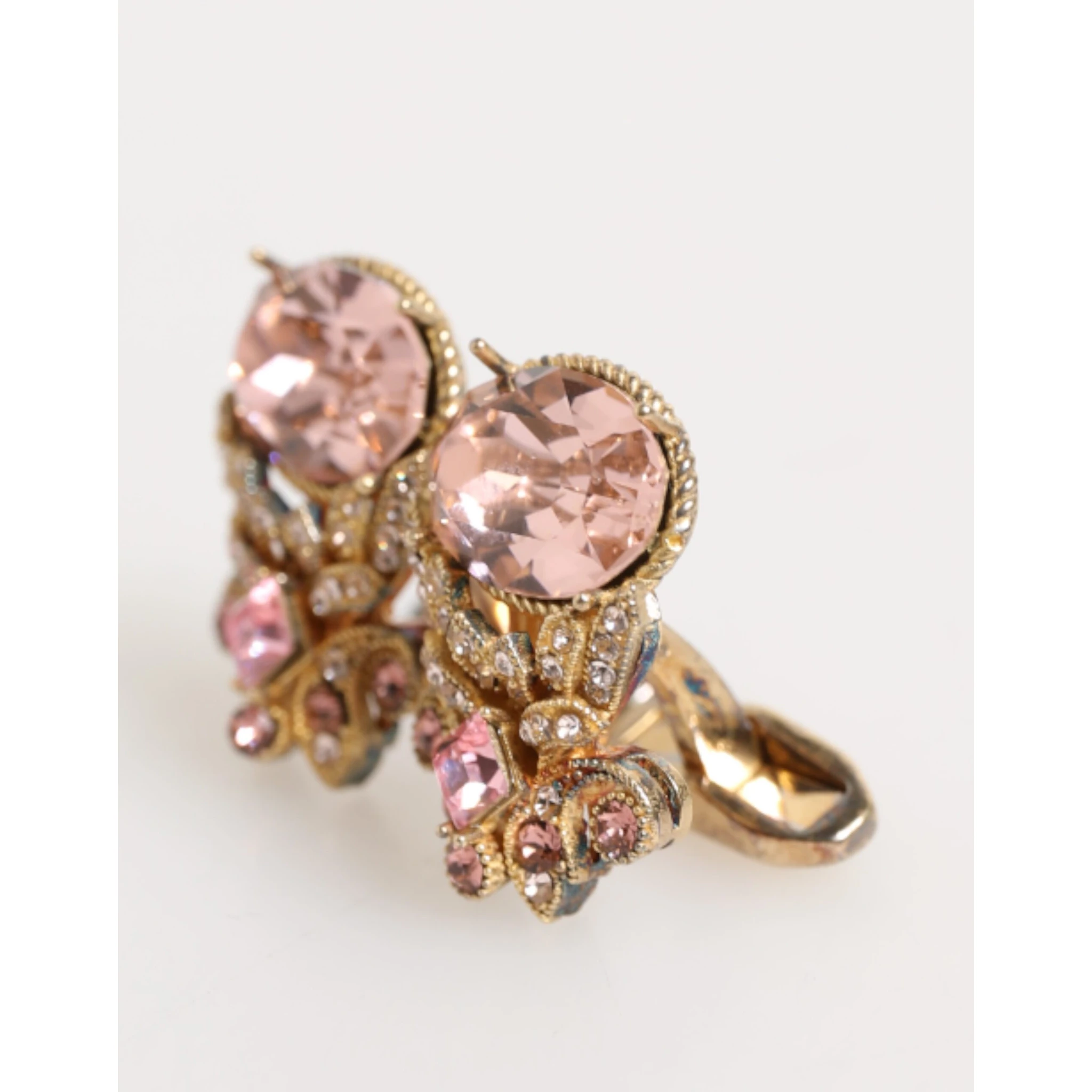 Gold Tone 925 Sterling Silver Crystal Accessory Cufflinks