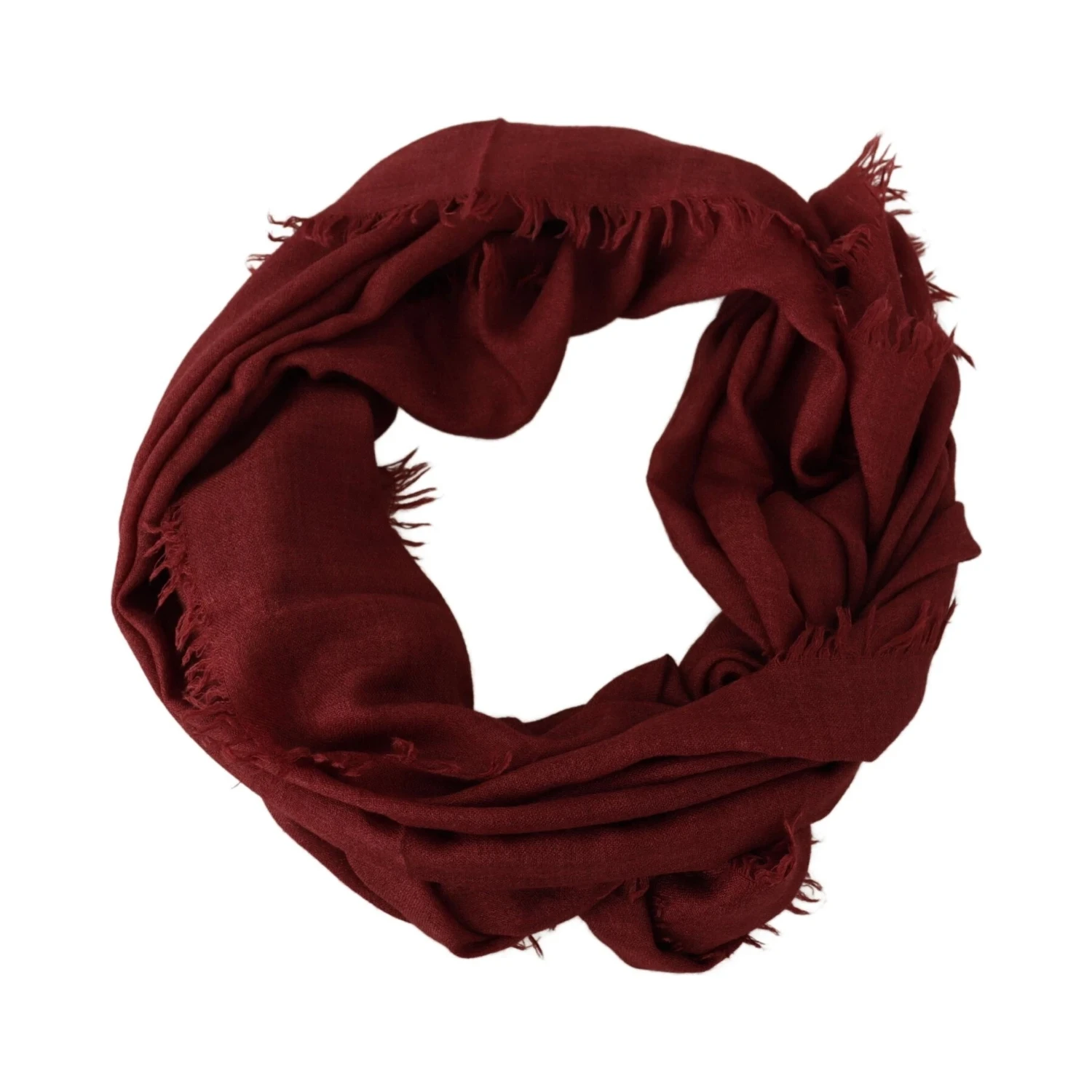 Red DG Crown Cashmere Silk Shawl Fringe Wrap Scarf