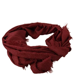 Red DG Crown Cashmere Silk Shawl Fringe Wrap Scarf