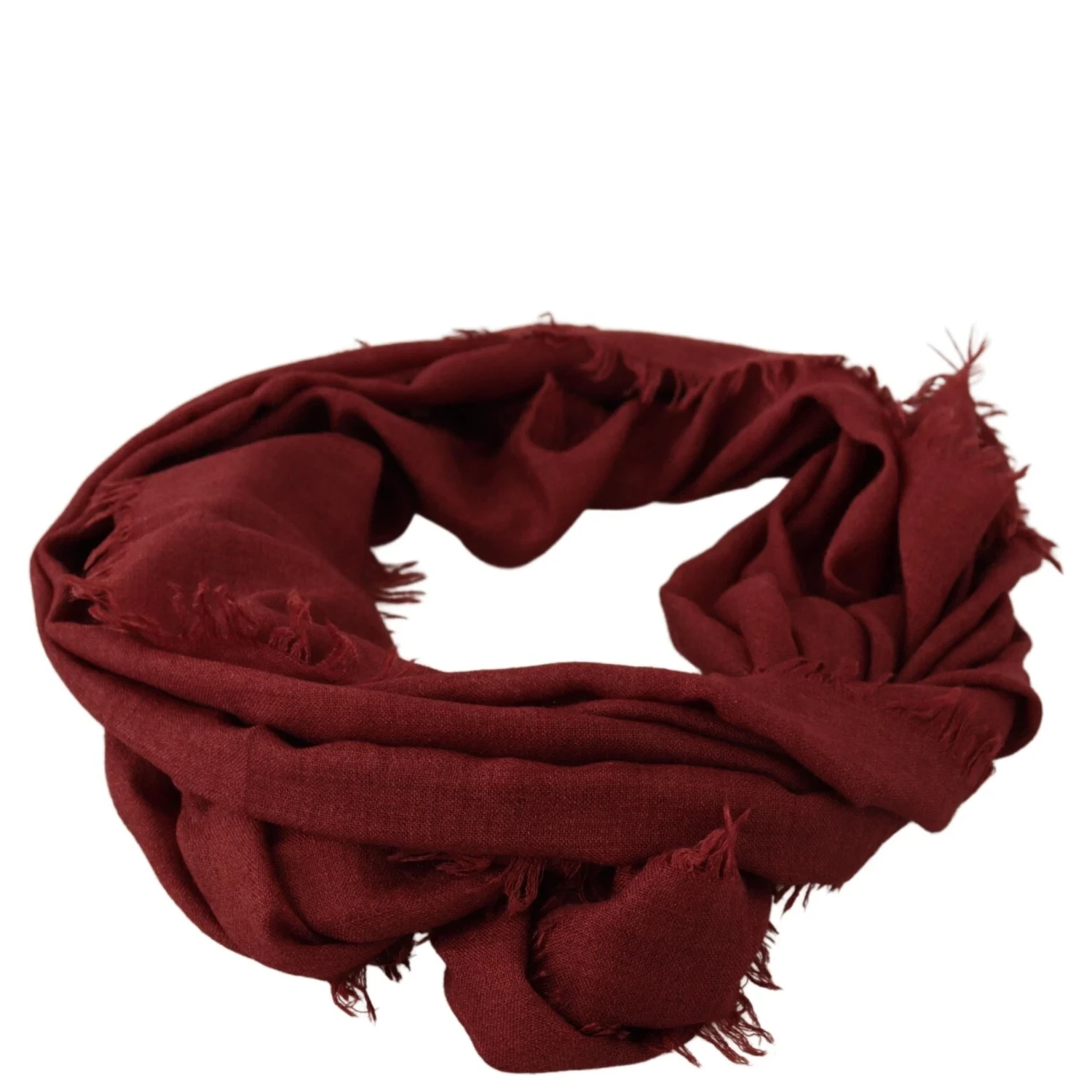 Red DG Crown Cashmere Silk Shawl Fringe Wrap Scarf