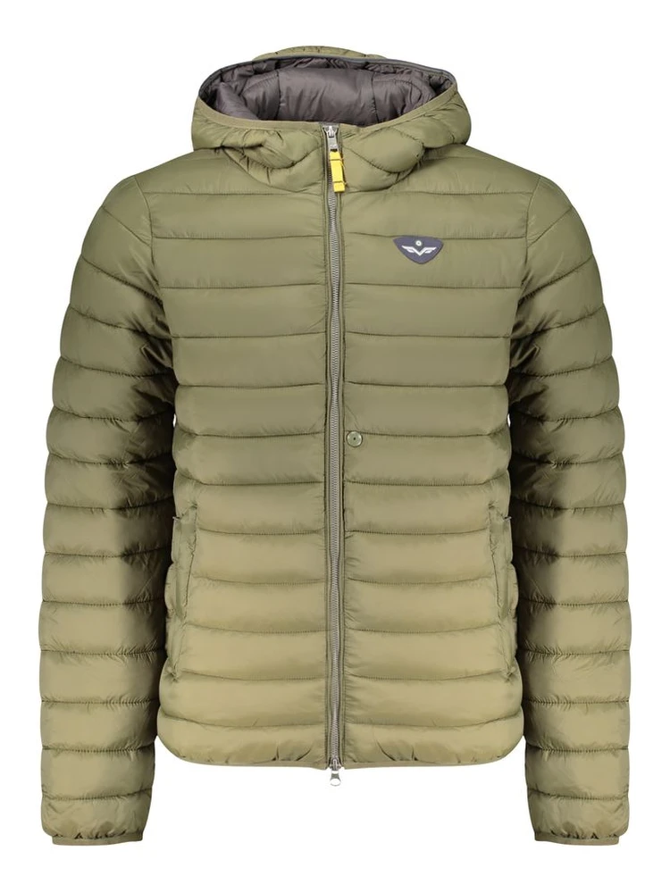 Green Polyamide Men Jacket