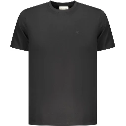 Black Cotton Men T-Shirt