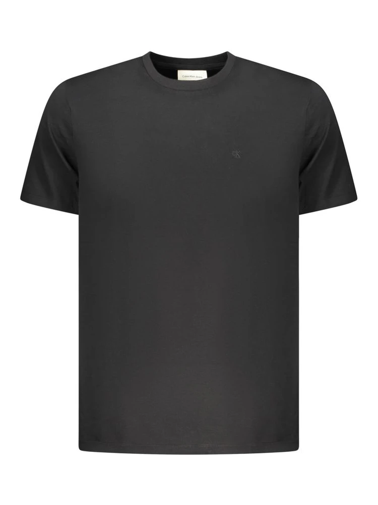 Black Cotton Men T-Shirt