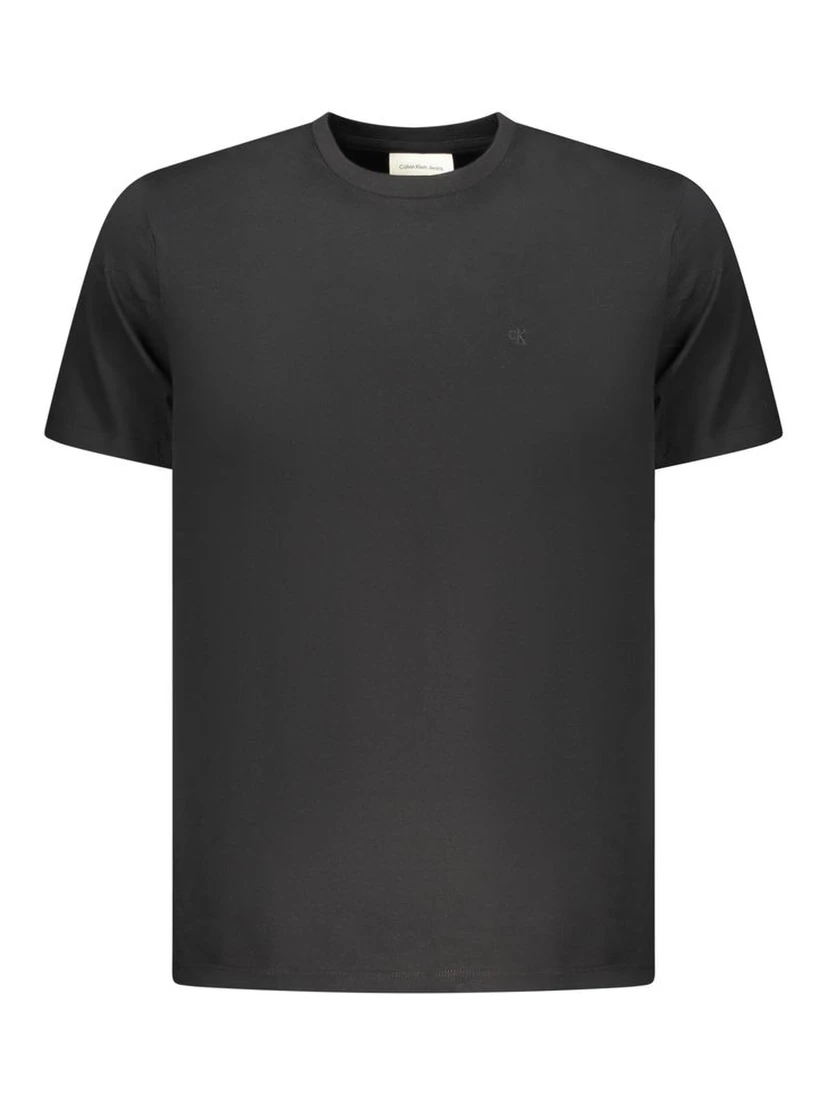 Black Cotton Men T-Shirt