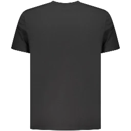 Black Cotton Men T-Shirt