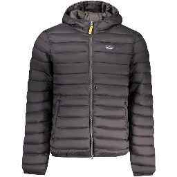 Black Polyamide Men Jacket
