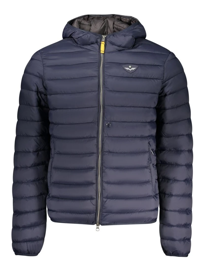 Blue Polyamide Men Jacket