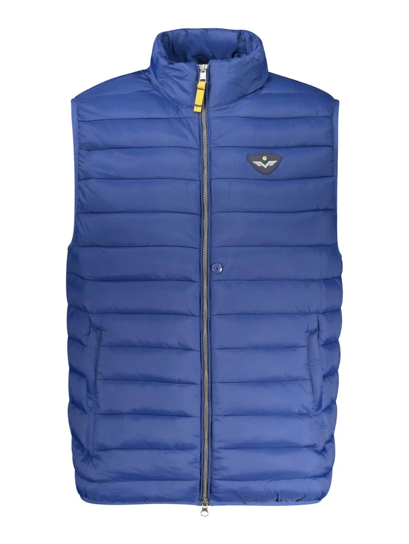 Blue Polyamide Men Jacket