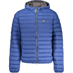 Blue Polyamide Men Jacket