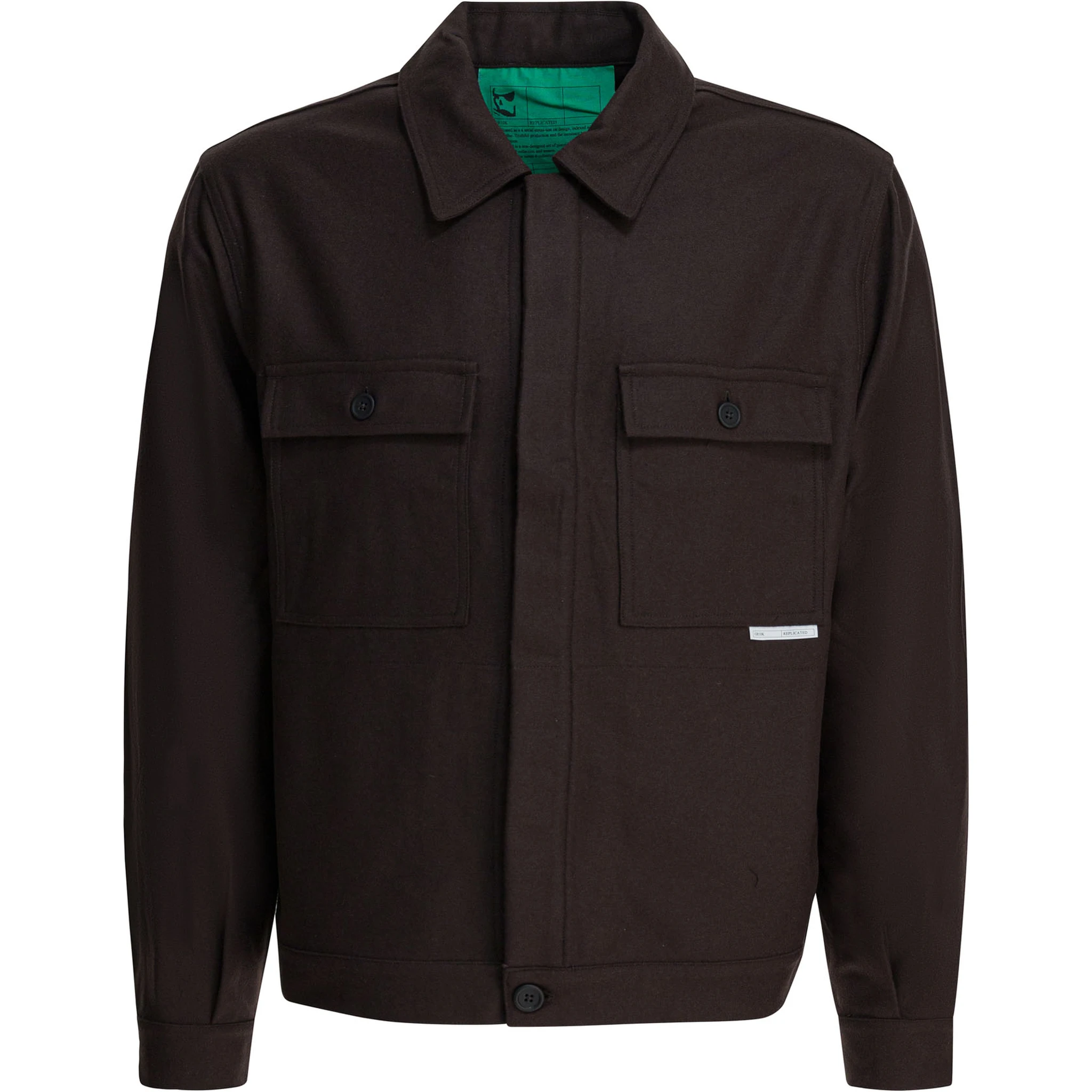 Wool blend overshirt jacket