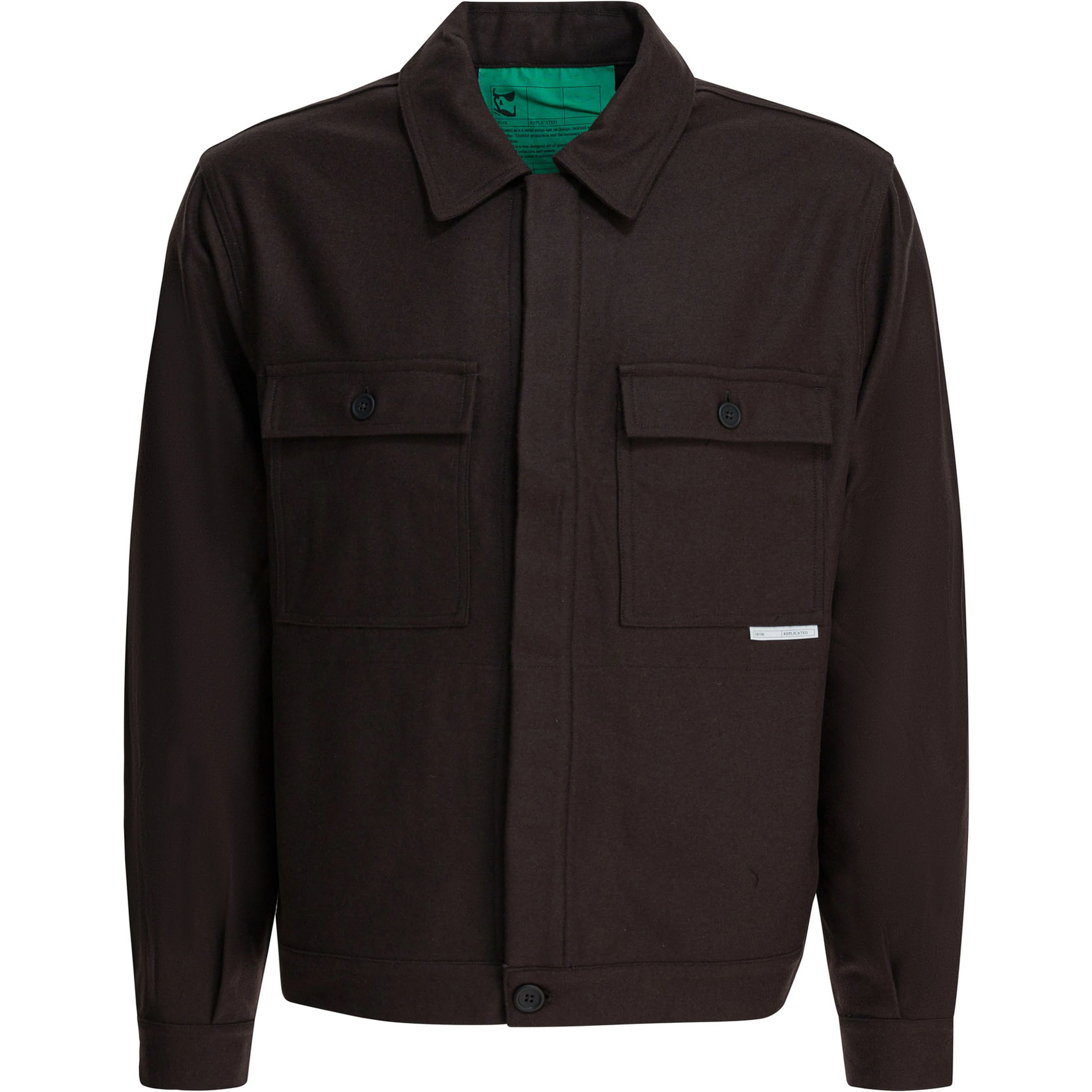 Wool blend overshirt jacket