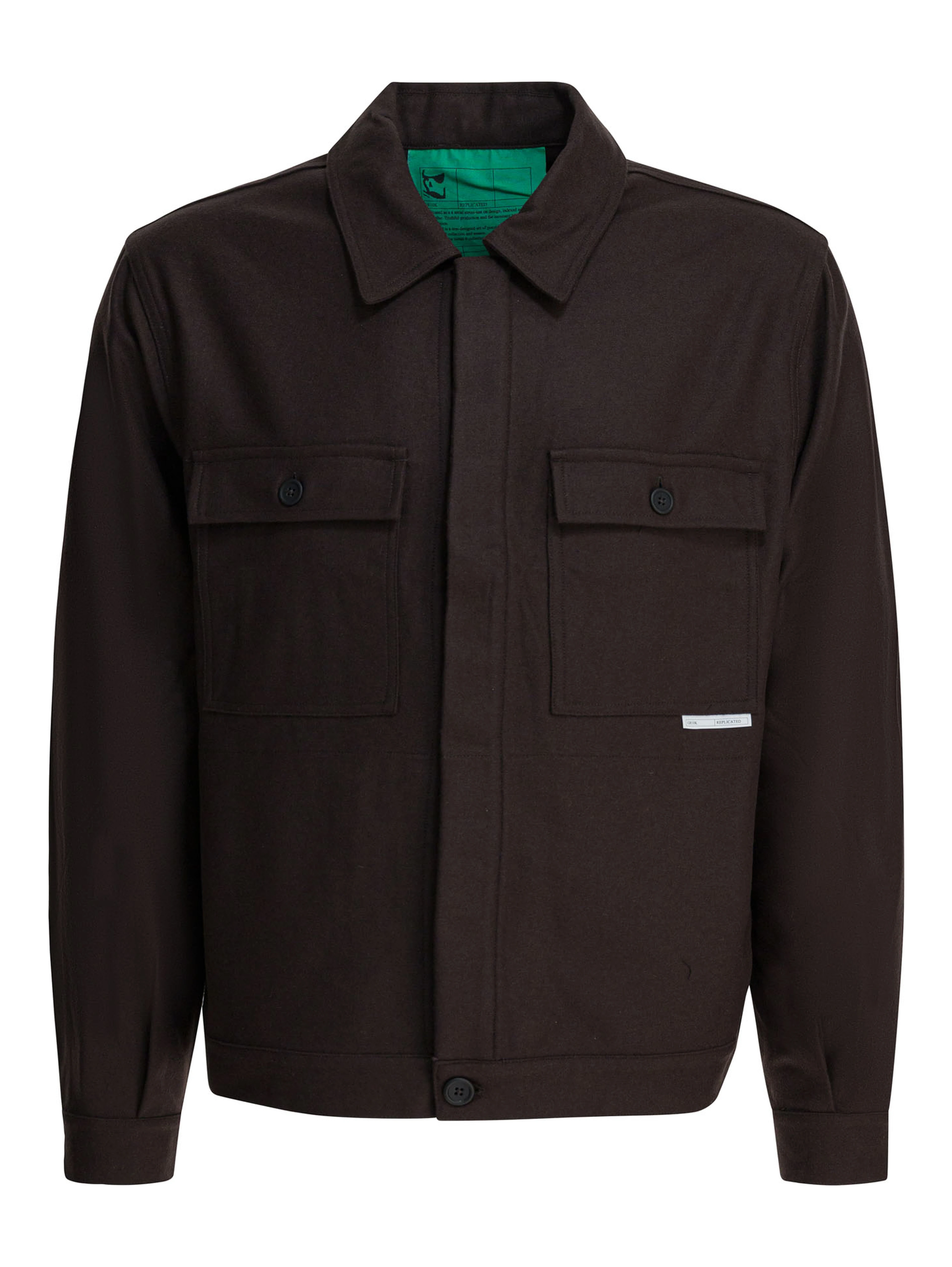 Wool blend overshirt jacket