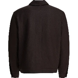 Wool blend overshirt jacket