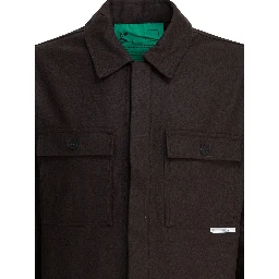 Wool blend overshirt jacket
