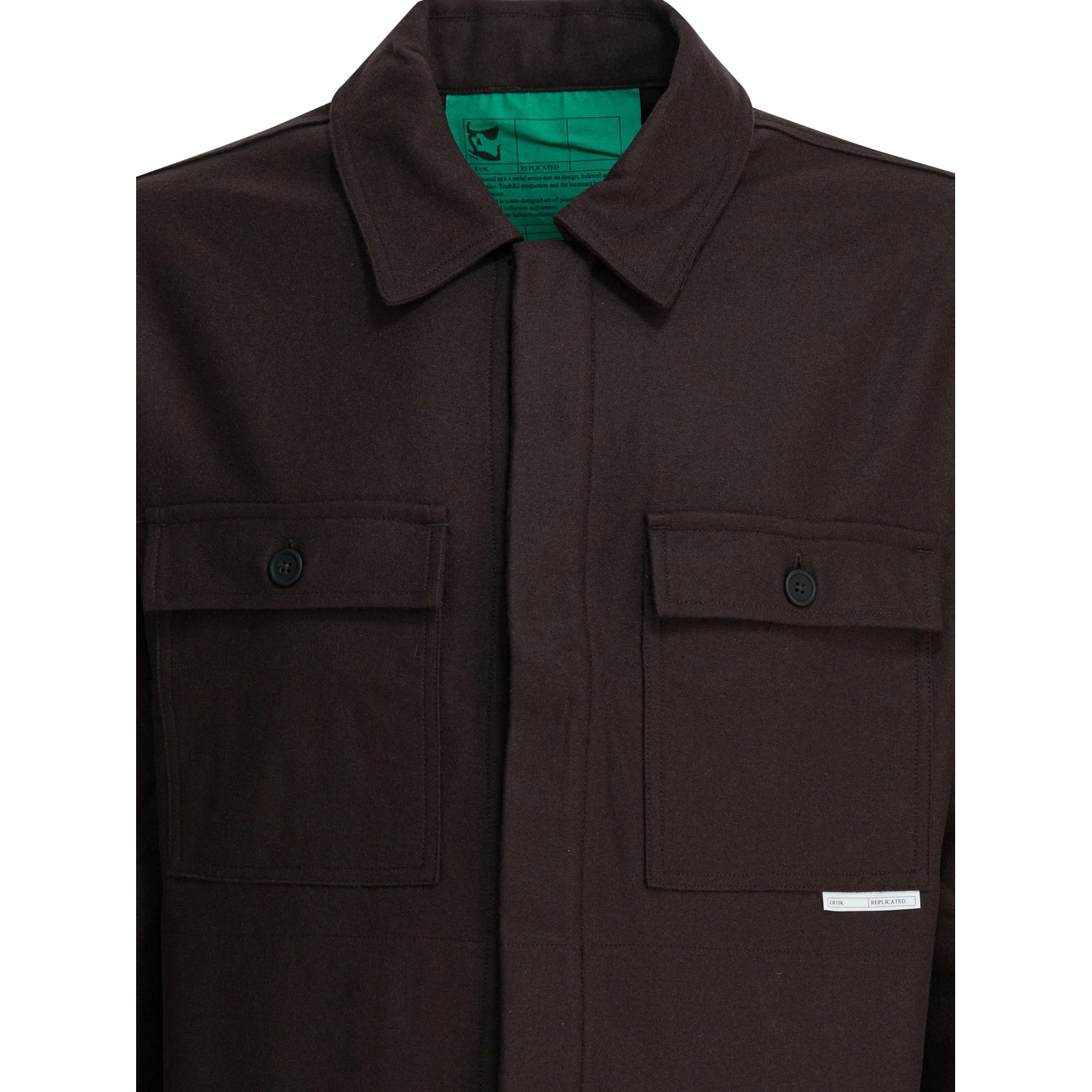 Wool blend overshirt jacket
