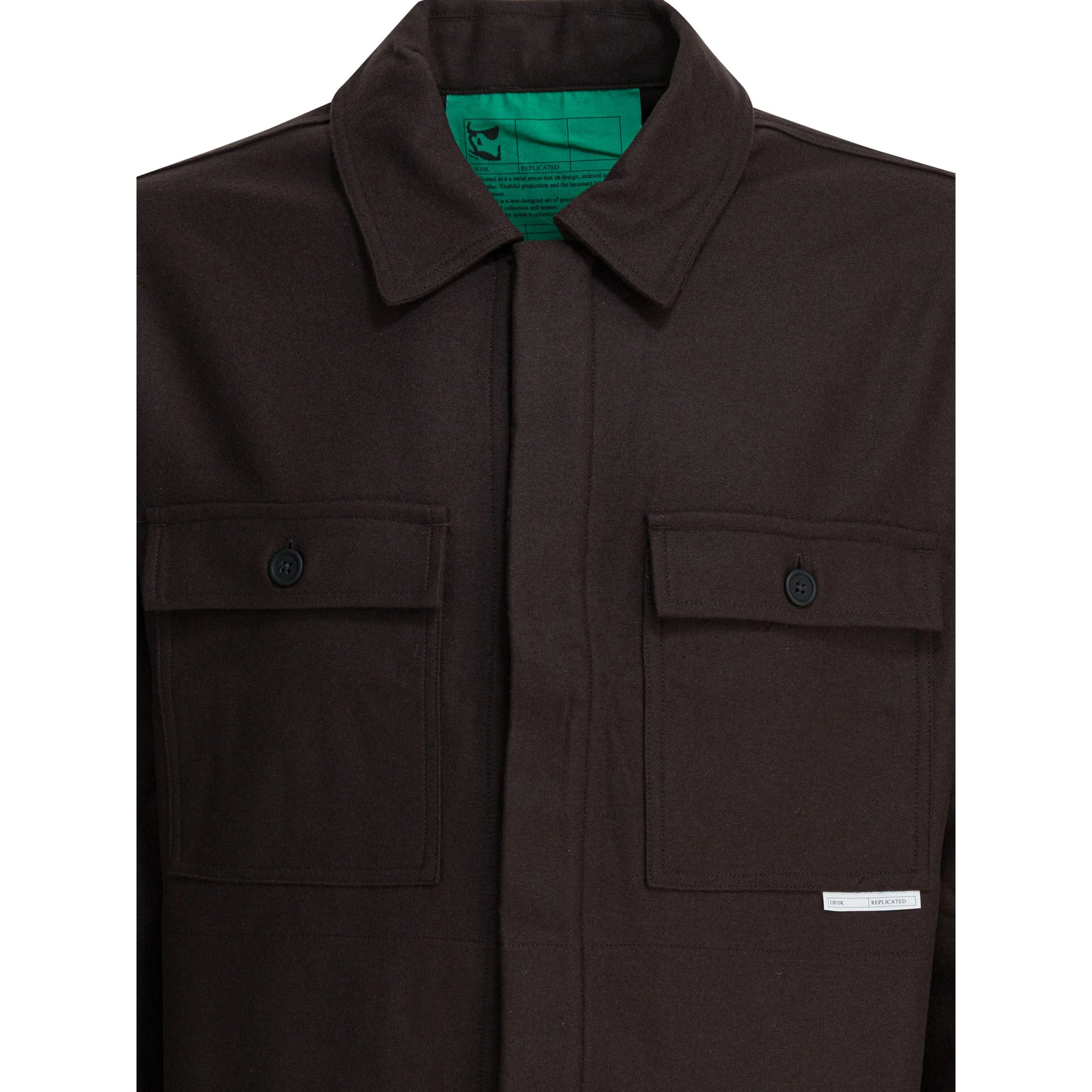 Wool blend overshirt jacket