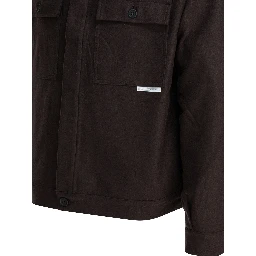 Wool blend overshirt jacket