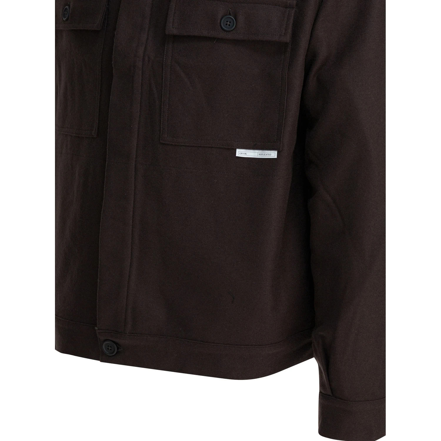 Wool blend overshirt jacket