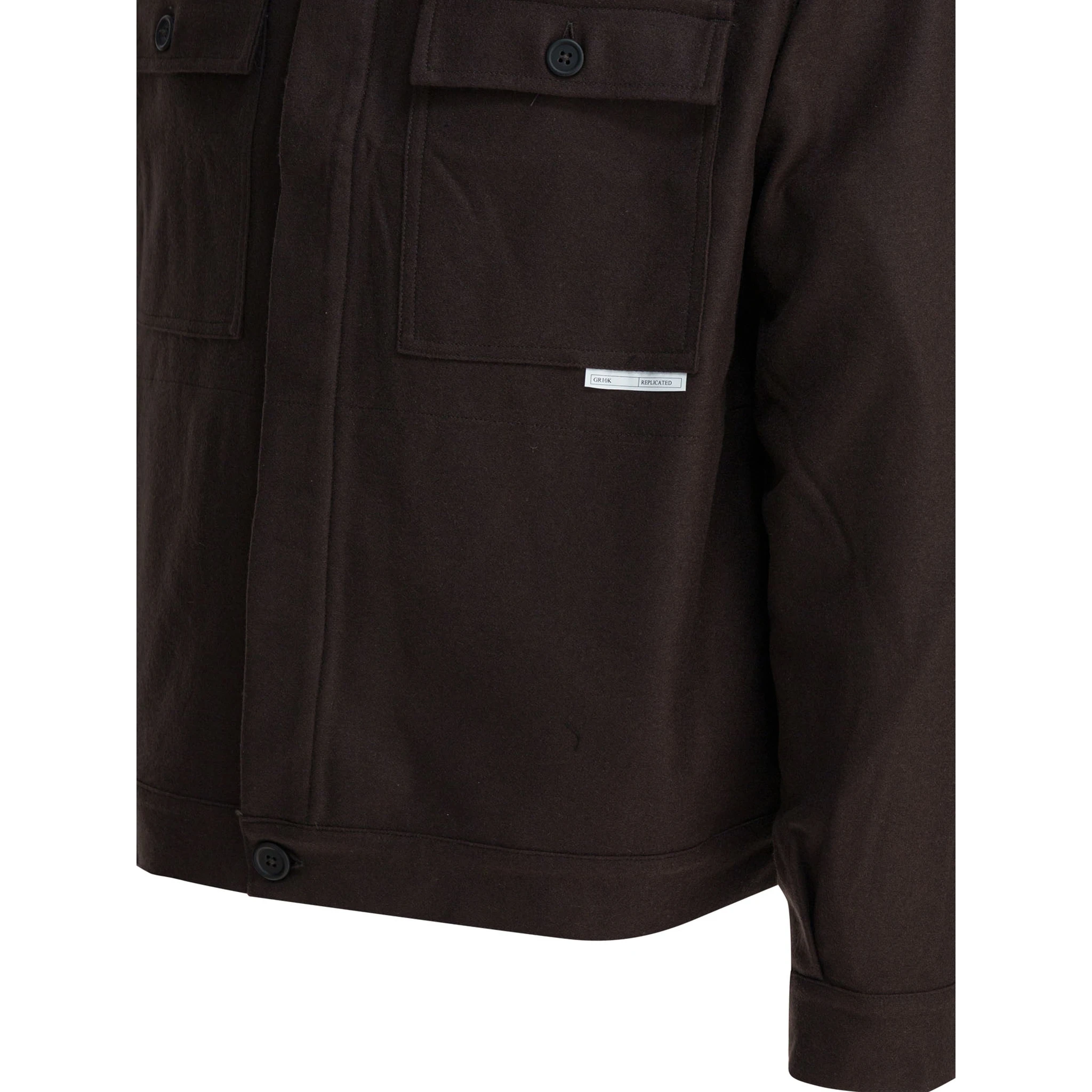 Wool blend overshirt jacket