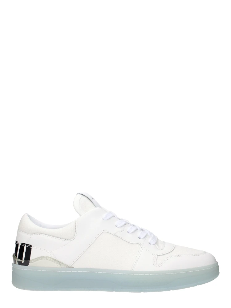 White Leather Low Top Sneakers