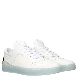 White Leather Low Top Sneakers