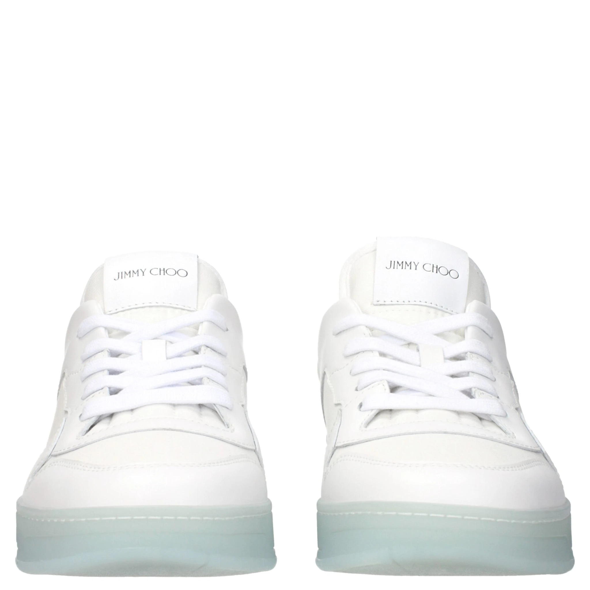White Leather Low Top Sneakers