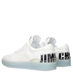 White Leather Low Top Sneakers