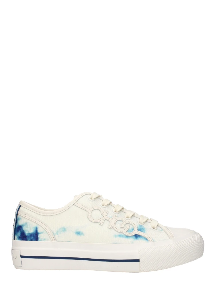 Beige Fabric Low Top Sneakers