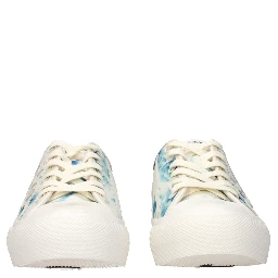 Beige Fabric Low Top Sneakers