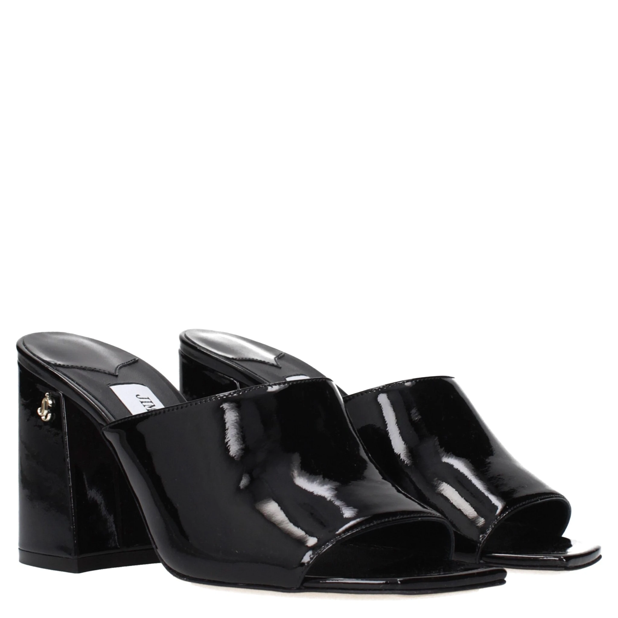 Black Leather Platform Sandals