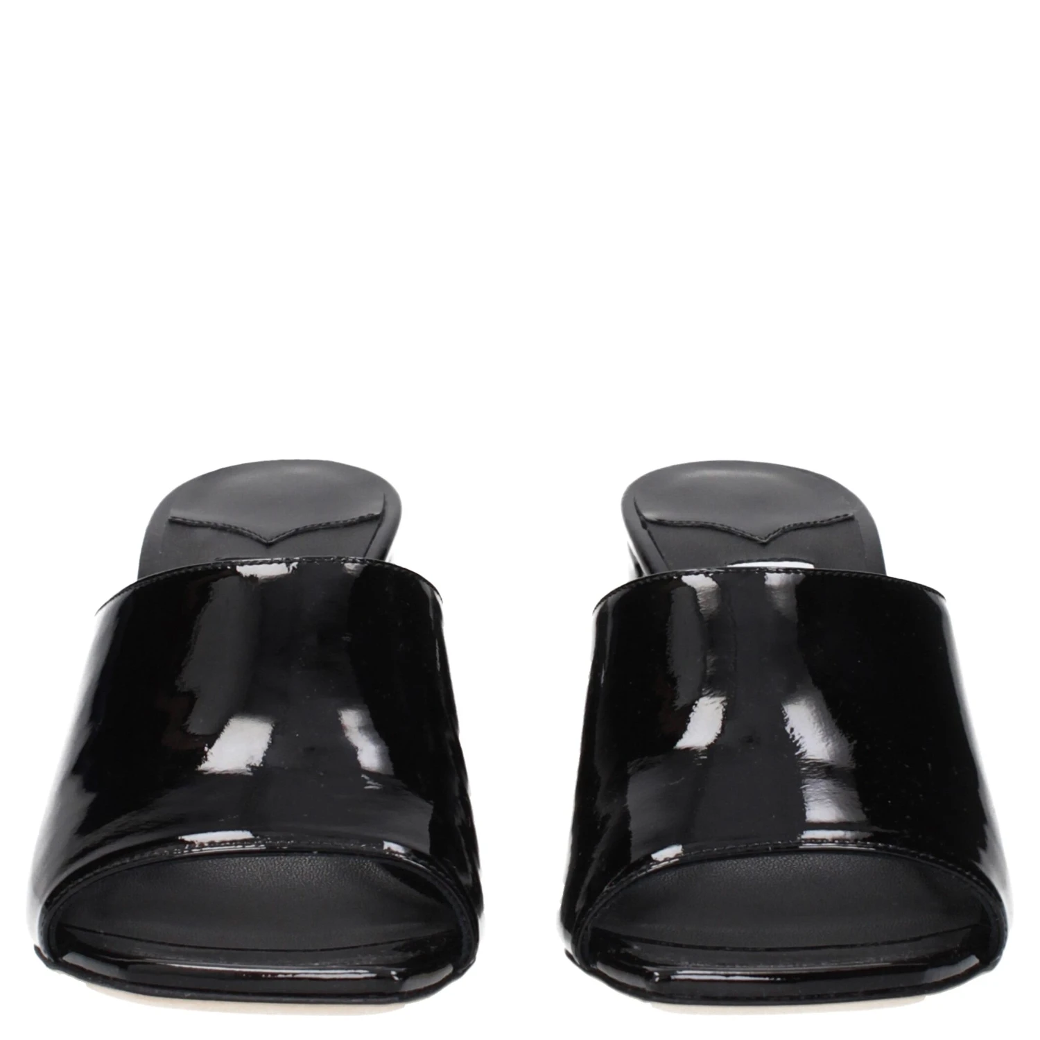 Black Leather Platform Sandals