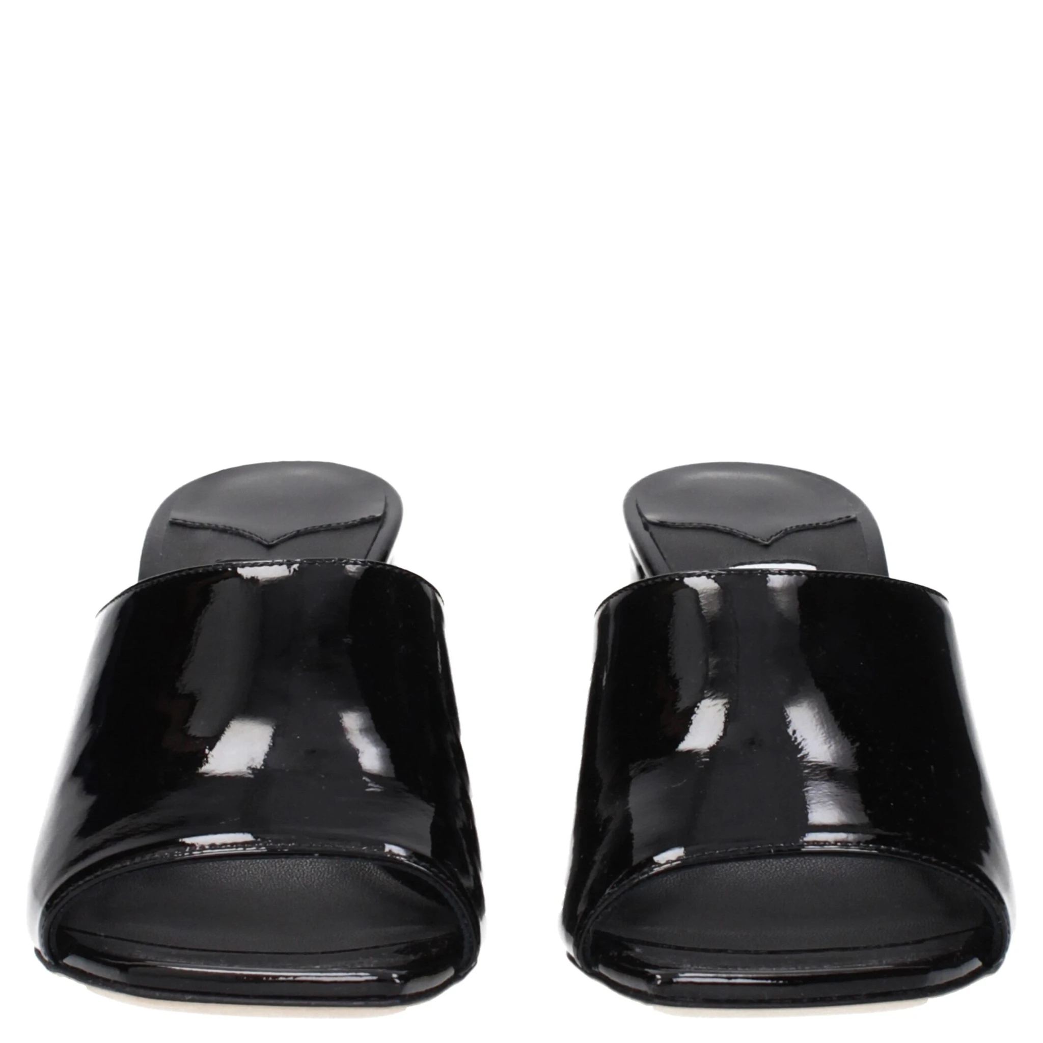 Black Leather Platform Sandals