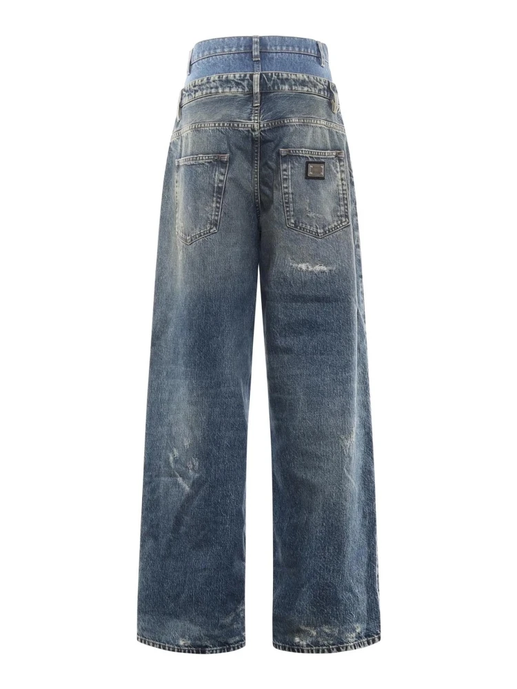 DOUBLE LAYER DENIM JEANS alternative