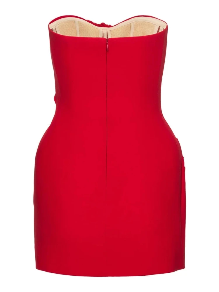 DRAPED MINI DRESS WITH STRUCTURED CORSET alternative