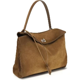 حقيبة كتف بوس توروس من جلد العجل البني