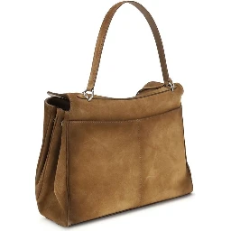 حقيبة كتف بوس توروس من جلد العجل البني